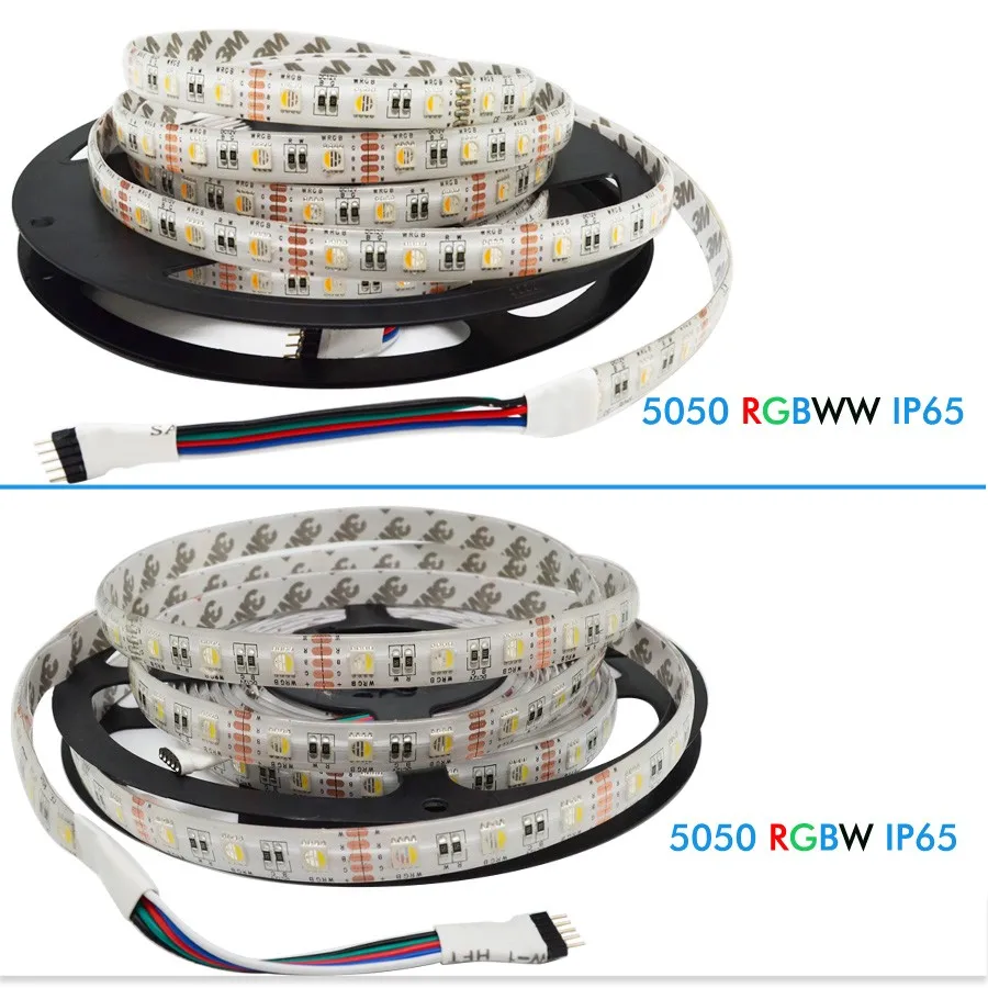 20 м 4 в 1 RGBW Светодиодная лента 5050 SMD DC12V гибкий светодиодный светильник 60 Светодиодный s/m+ 2,4G RF пульт дистанционного управления+ адаптер питания комплект