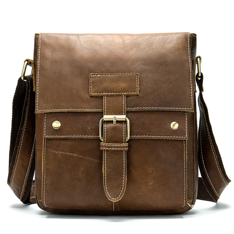 WESTAL messenger bag men genuine leather male vintage shoulder bag for