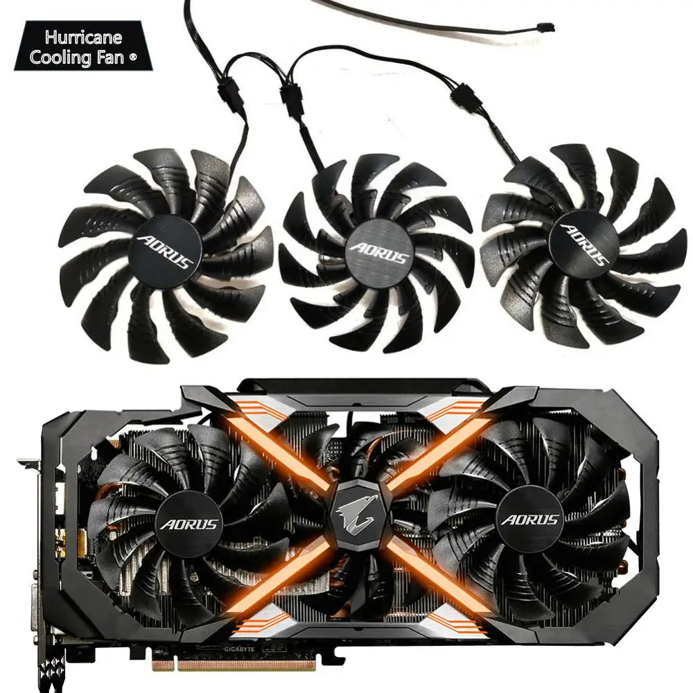 Игровой кулер PLD10015B12H 12 В 0 55a T129215BU для GIGAYTE AORUS GeForce GTX 1070 1080 Ti RTX 2060 1080Ti RTX2060 Xtreme