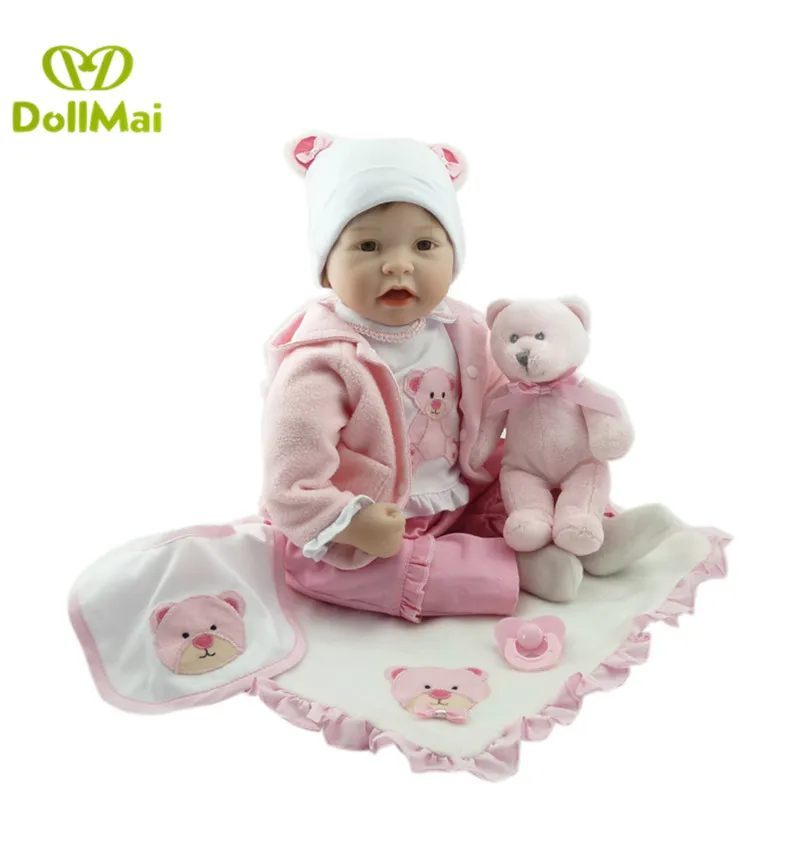 55 см горячая Распродажа bebes reborn игрушки для новорожденных девочек мягкие