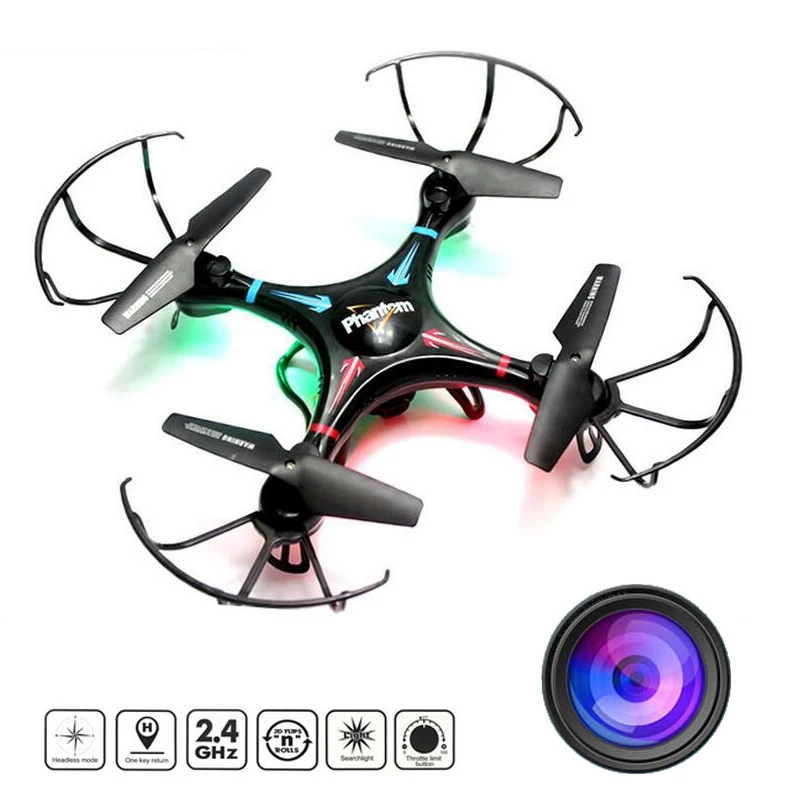  Rc Quadcopter Drone With Camera HD Dron Rc Helicoptero Black and White Professional Quadrocopter Helicopter Toys For Gift 