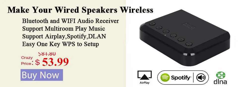 August WR320 WIFI Audio Receiver make your Wired Speakers Wireless 