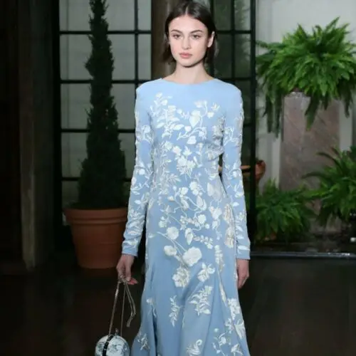 

Women's Elegant Formal Casual High Waist Long Maxi Dress Party Floral Print