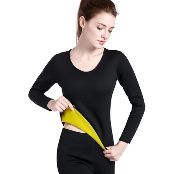 

Women Shapers Long Sleeves Body Shaper T-Shirt Slimming Waist Tranier Corset Neoprene Fitness Shapewear Sauna Sweat Control Tops
