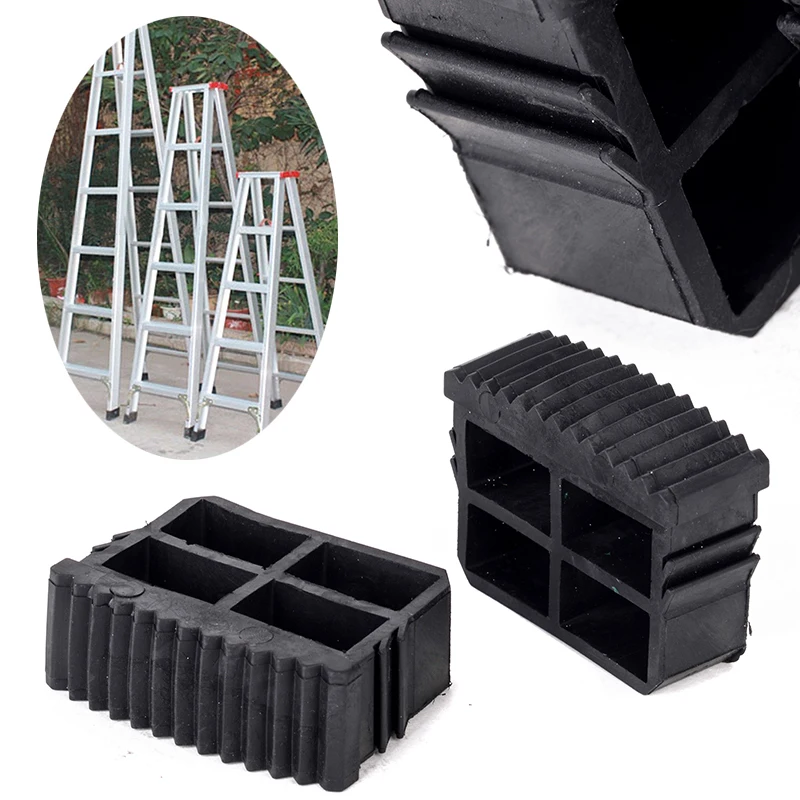 2pcs/set Black Rubber Replacement Step Ladder Feet Non Slip Ladder Plug Foot Pad For Ladder Accessories