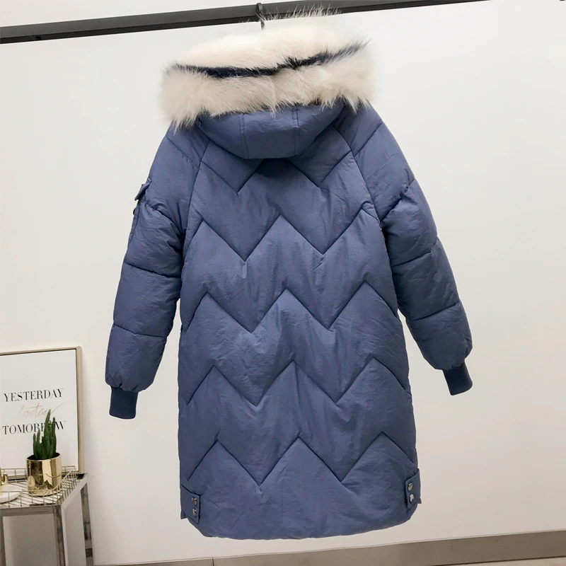 Горячая Распродажа, зимняя женская куртка, высокое качество, женская теплая плотная стеганая Женская длинная куртка с капюшоном, меховая парка