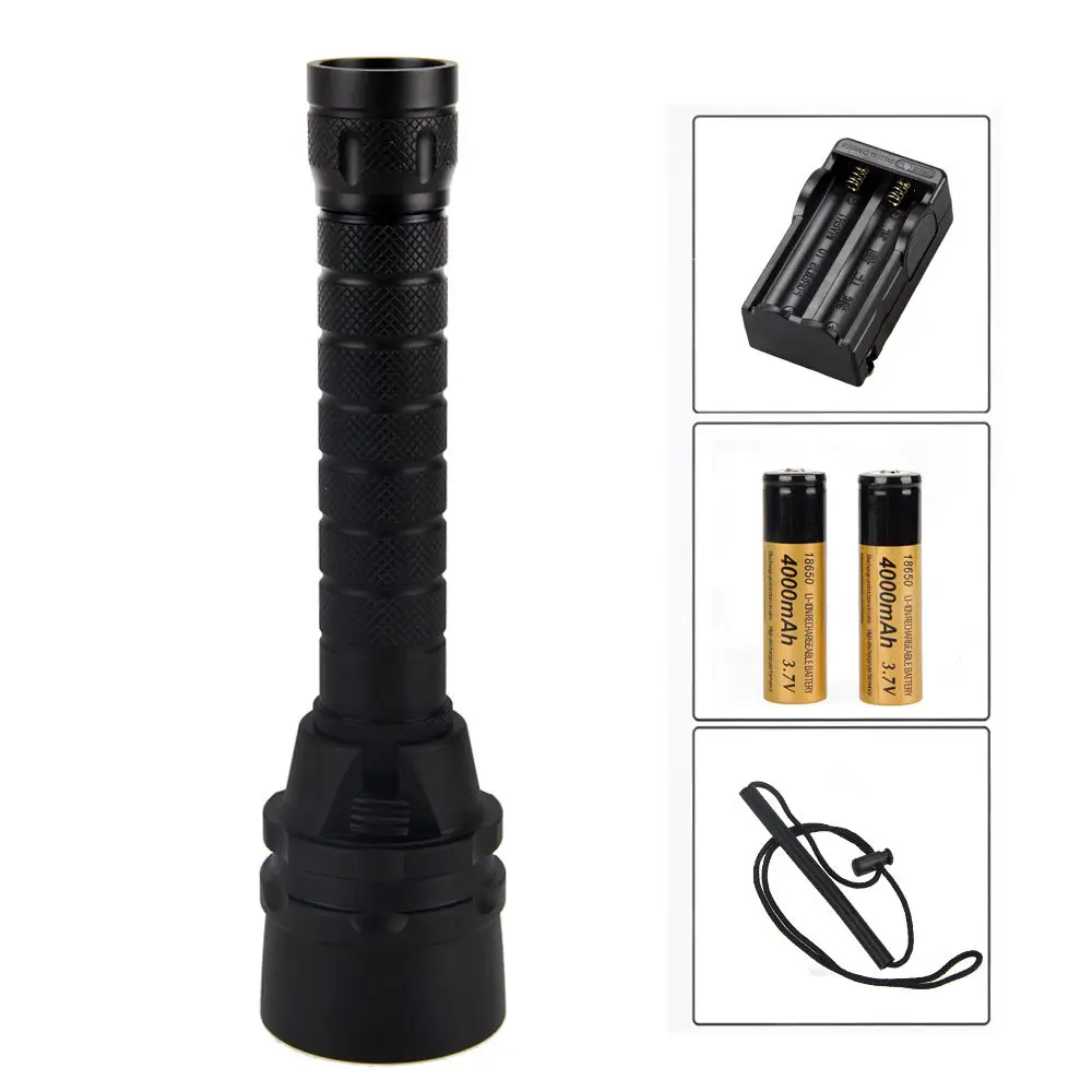 

8000Lm 5x XML L2 LED Scuba Diving Underwater 100m Flashlight Torch 18650 Charger