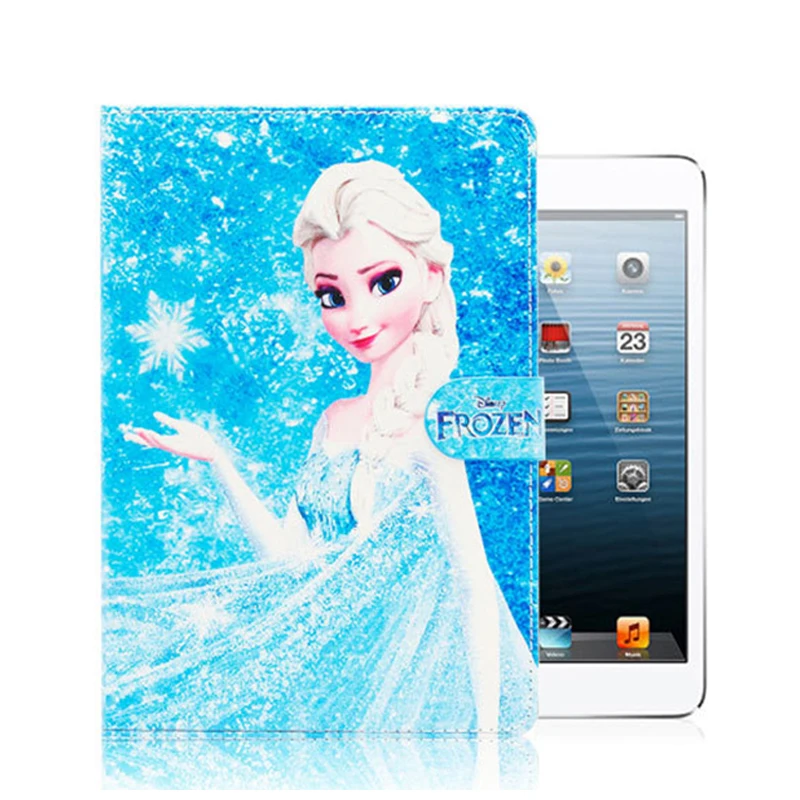 

Frozen Character Cover Case for Funda iPad Air 2 Para PU Leather Ultra Slim Case Protective Skin for iPad Air 2 Case Pen Gift