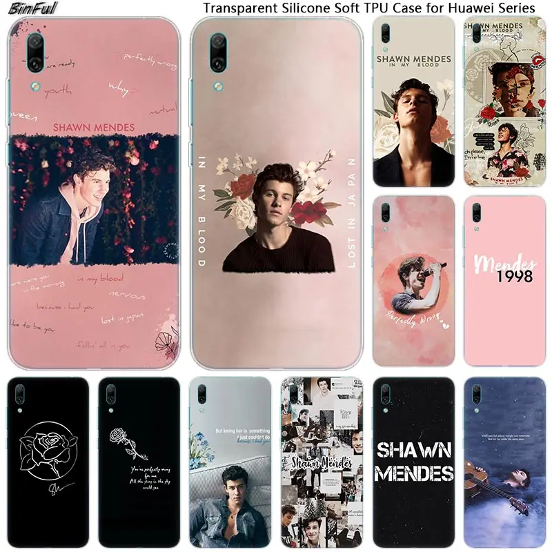 

Shawn Mendes 98 Soft Silicone Phone Case for Huawei Mate 10 20 Lite Pro Enjoy 9S Y9 Y7 Y6 Y5 2019 2018 Pro 2017 Fashion Cover