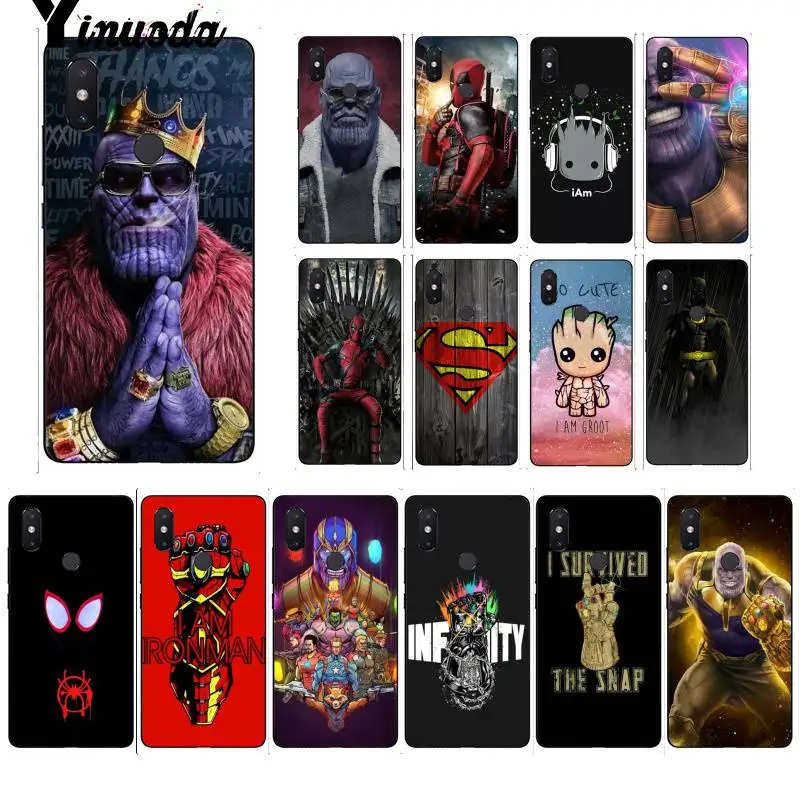 Чехол для телефона Yinuoda Marvel Deadpool Железный человек Человек паук Thanos Groot Xiaomi Mi6 Mix2