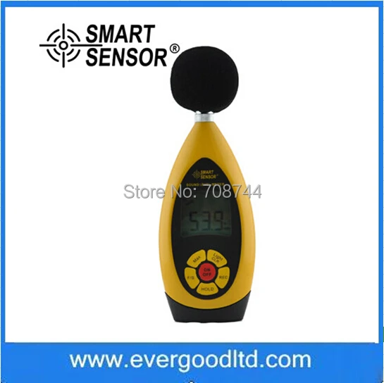 Measuring Range 30-130dB Capacitance Microphone AR854 Handheld Digital Noise Sound Level Meter Tester |