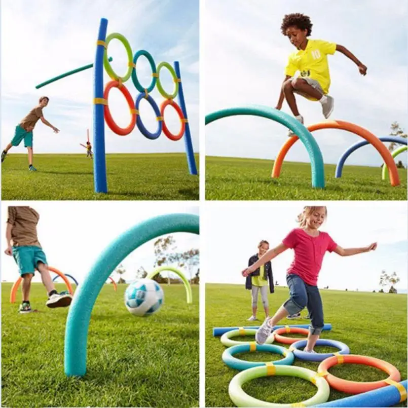 

MUQGEW Swim Ring Pool Float Sticks EPE Swabs Swim Sticks Children Toys Hollow Swimming Sticks Multifunction Child Playing Tools