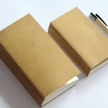 Cuaderno de papel Kraft estándar/de bolsillo cuaderno en blanco diario viajero recambio de cuaderno organizador de papel de relleno