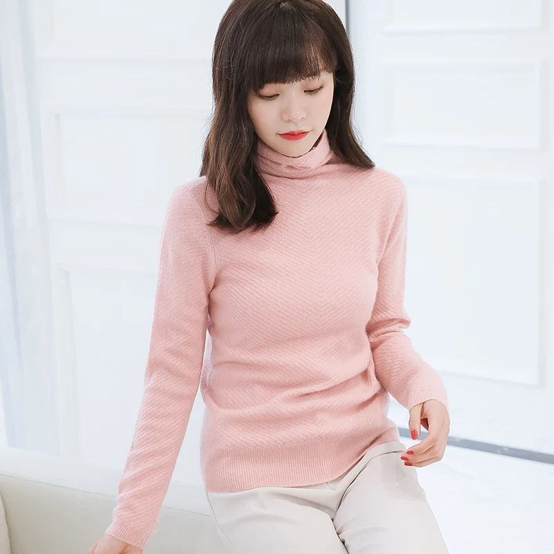 Helovi Women Turtleneck Sweaters Autumn Winter   Pull Jumpers European Casual Twist Warm  cashmere Sweaters Female  