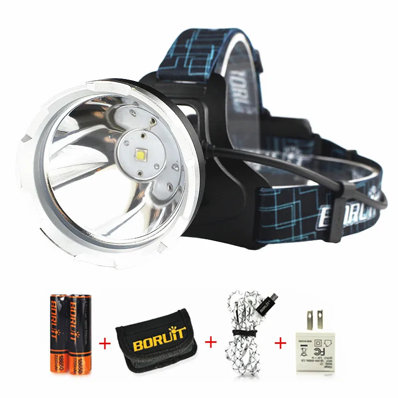 

B10 3800LM XM-L2 LED Headlamp Hunting Waterproof Headlight USB Rechargeable Frontal Head camping Lamp Torch Light + Battery &CH