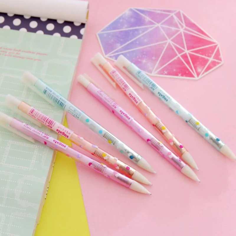 Карандаш механический в горошек с ластиком 0 5/0 7 мм|mechanical pencil|pencil for kidspencil with eraser |