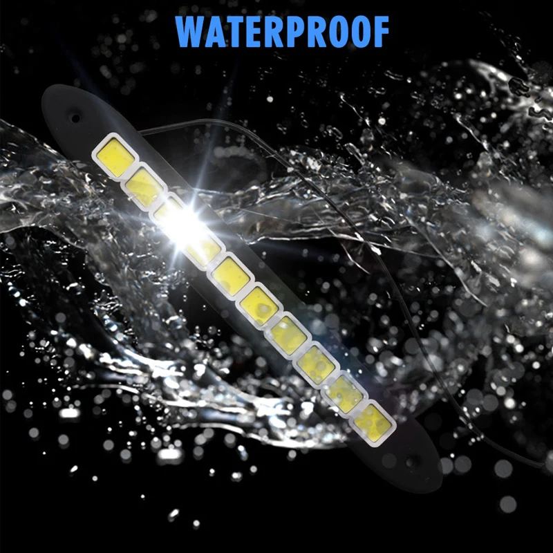 Hlxg 2 шт. тонкий водонепроницаемый 20 Вт LED 12 в дневные ходовые огни DRL COB полосы лампы