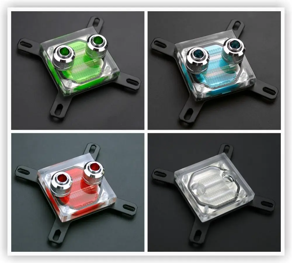 

Bykski CPU -MTX-C Micro channel All metal CPU water head Transparent version to send leds