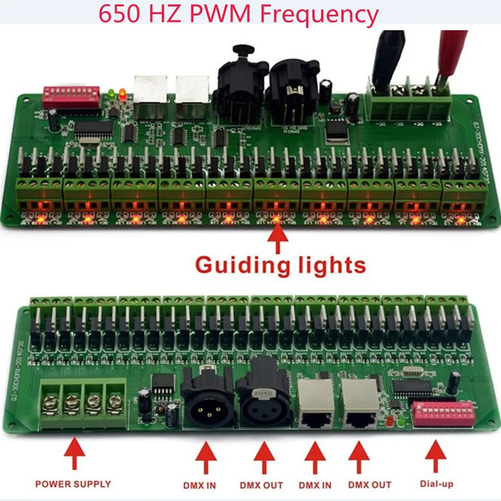 30 channel DMX 512 LED strip controller dmx decoder dimmer driver RGB