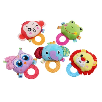 

New Baby Hand Holding Rattles Plush Toys Animal Style Newborn Rattles Mobiles Early Educational Toy Cute Infant Hanging Bed Dull