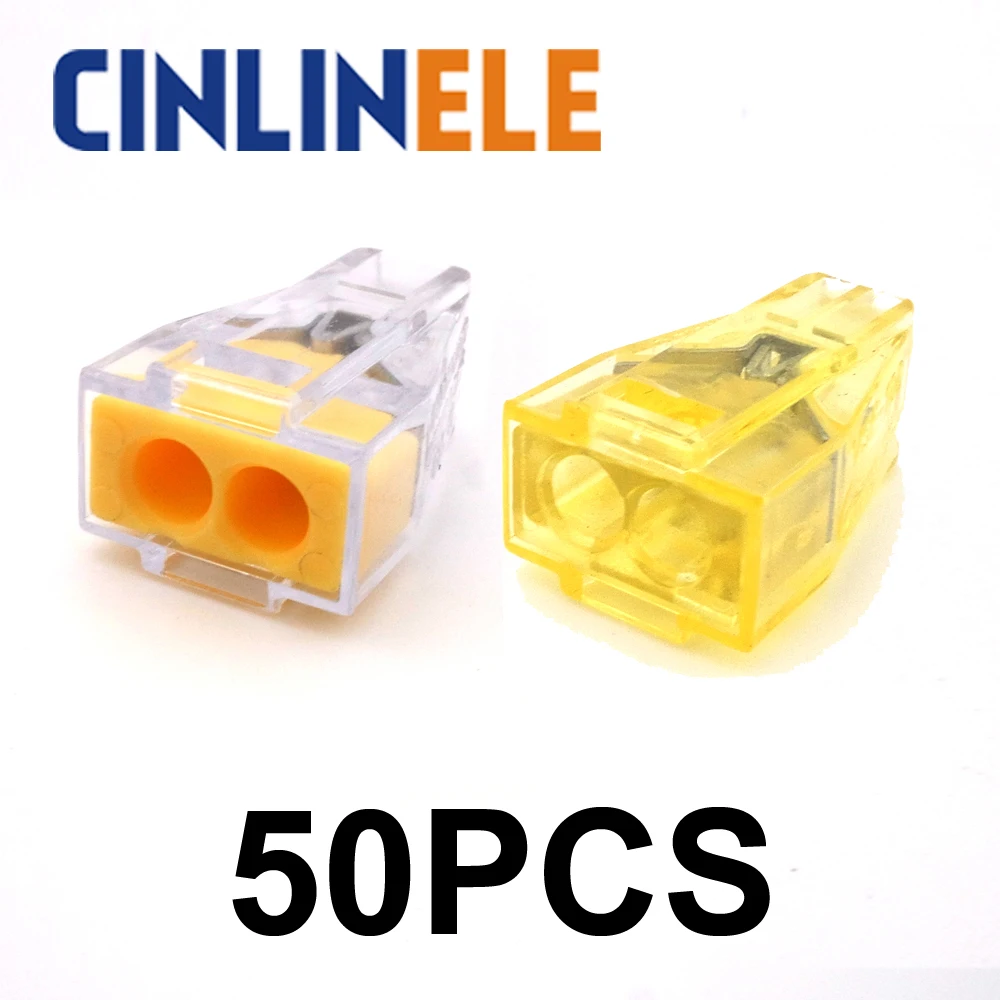 

50PCS PCT-102 WAGO 773-102 Push wire connector 2 pin conductor terminal block cable connector