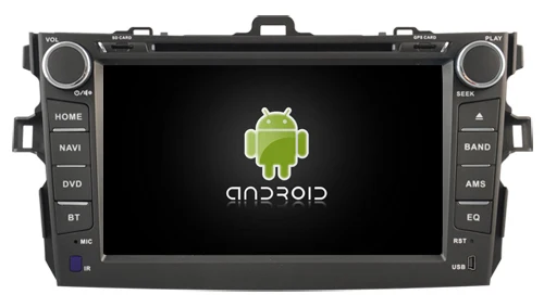 cheap Android 8.1 quad core car dvd player media stereo radio wifi carplay tpms obd GPS DVR headunit for toyota COROLLA 2007 2012