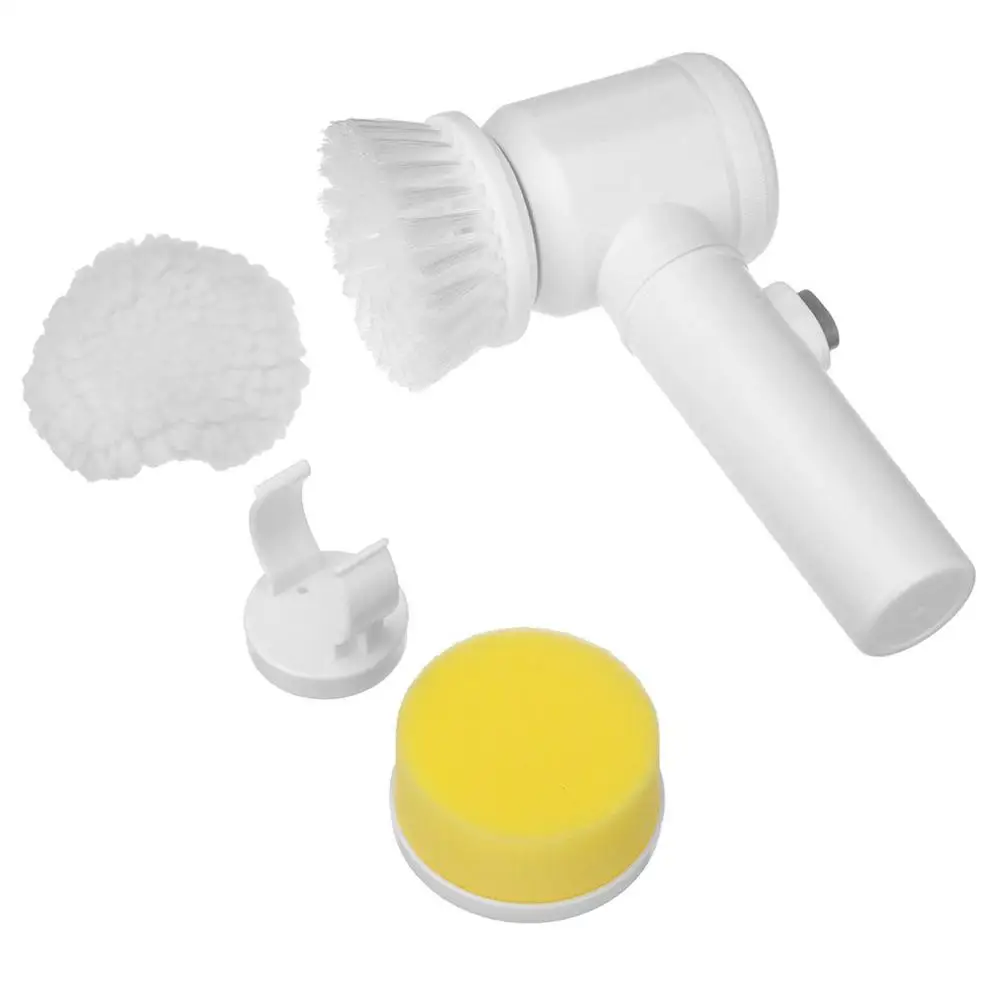 

Housework Abs+nylon Material Three Modes Four-cell Battery Power Designed Exquisite 5-in-1 Bathtub Electric Cleaning Brush