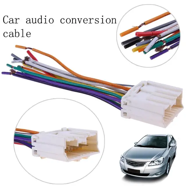 130mm Car Stereo CD/Player Wiring Harness Adapter Plug 13pin Voiture