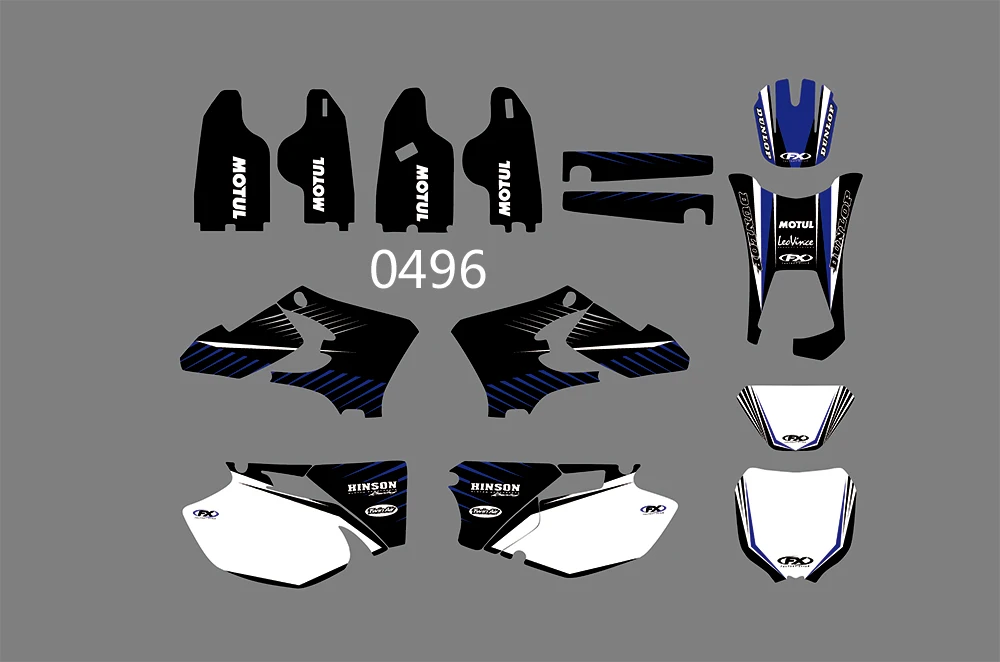 5 стилей команда графика фоны наклейки для YAMAHA WR250F WR450F 2005 2006