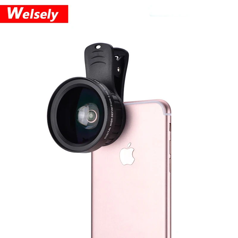 Welsely 2 in 1 Mobile Phone HD Camera Lens Kit Wide Angle + Macro