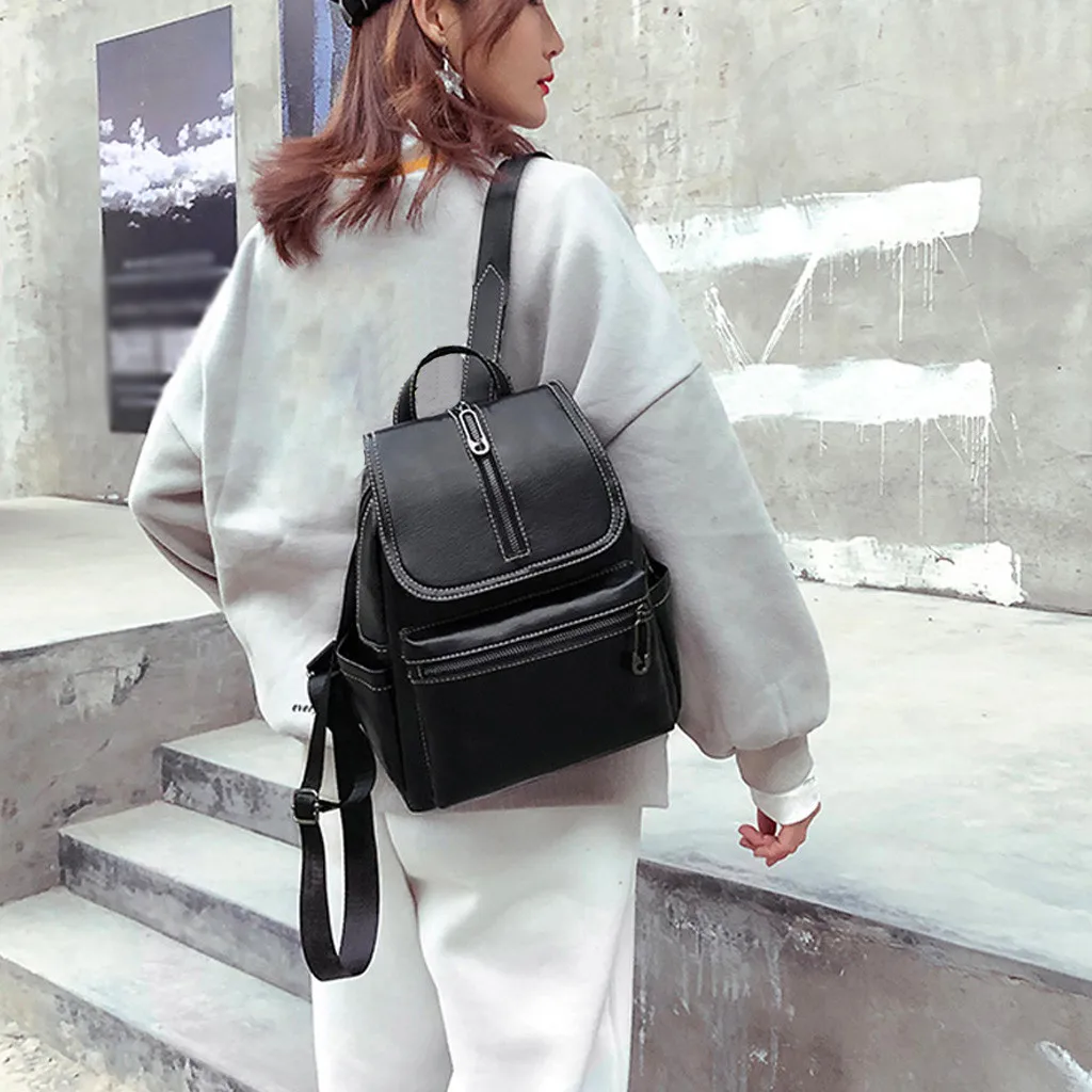 

xiniu 2019 Women Backpack high quality PU Leather Fashion Backpacks Female Feminine Casual Large Capacity Vintage Shoulder #3