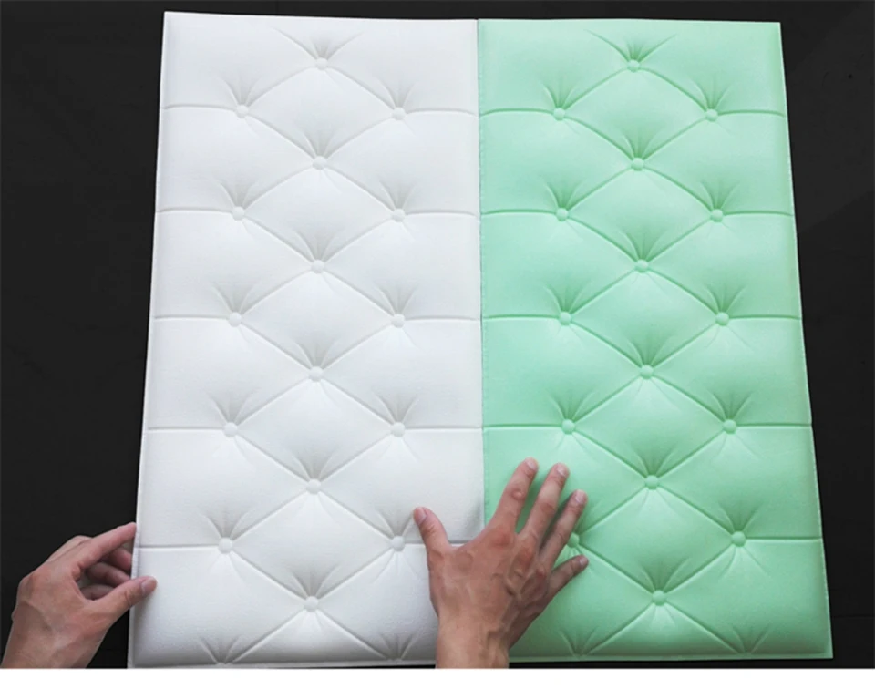 3D искусственная кожа пенопластовая настенная бумага для дома самоклеющаяся Водонепроницаемая гостиная детская спальня чистый цвет фон мягкая настенная бумага