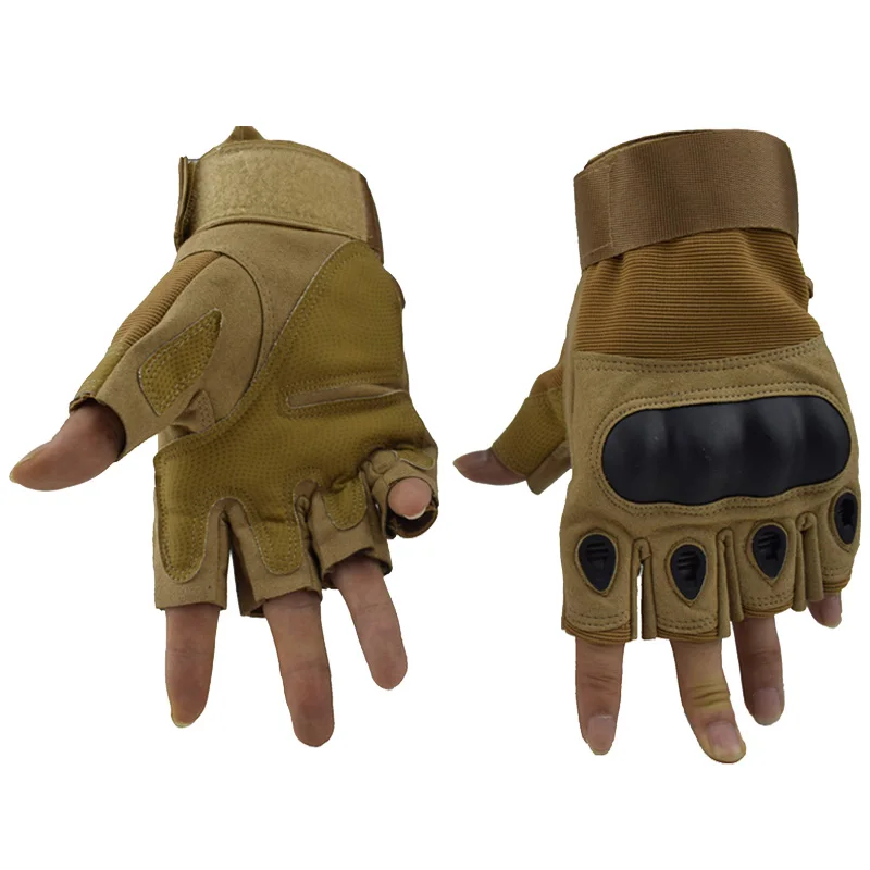 

Outdoor Tactical Fingerless Gloves Military Shooting Airsoft For Hiking Hunting Climbing Cycling Armor Protection Shell Gloves