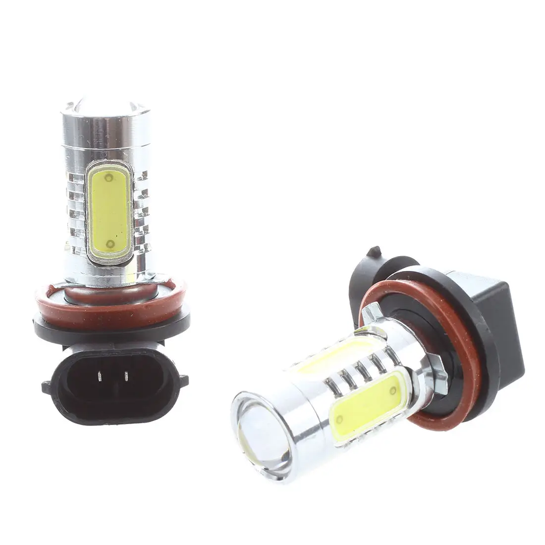2x White Xenon H11 High Power COB LED Projector Bulb Fog For Car