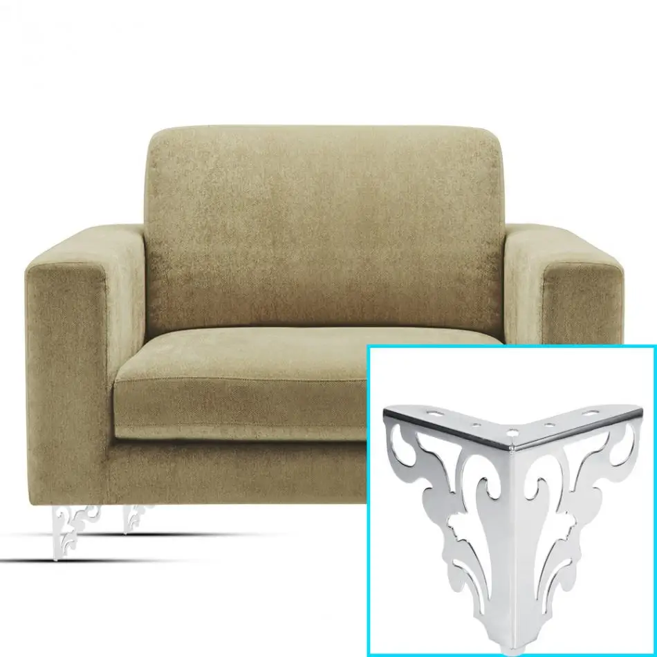 

1Pc Sofa Leg Metal Furniture Corner Protector Modern Hollow Table Cabinet Bed Leg Feet Furniture Fittings