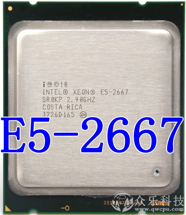 Intel Xeon Processor E5 2667 2.9GHz 6-cores 15M 8GT/s E5-2667 LGA2011 130W Server Processor SR0KP CPU best processor