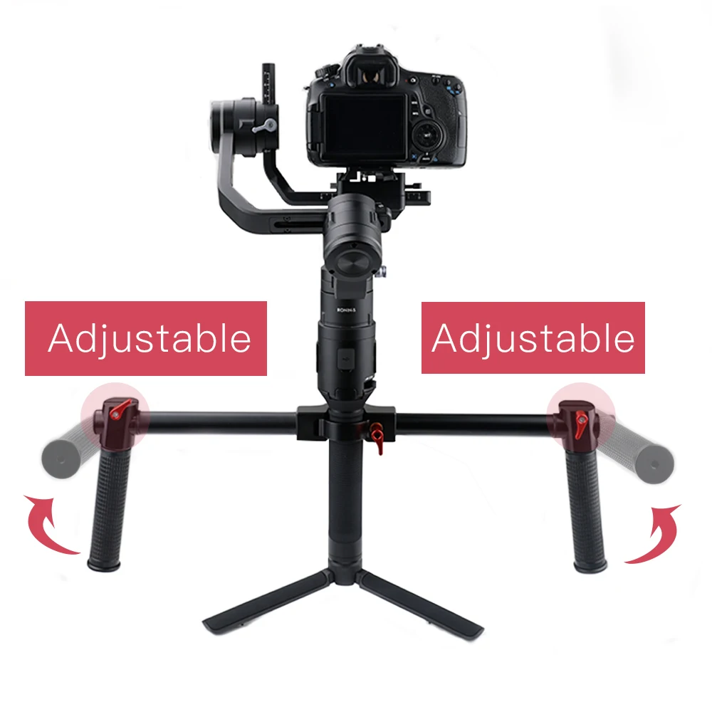 Алюминиевый сплав двойная ручка расширенный ручной Комплект для DJI Ronin S стабилизатор для фотоаппарата аксессуары