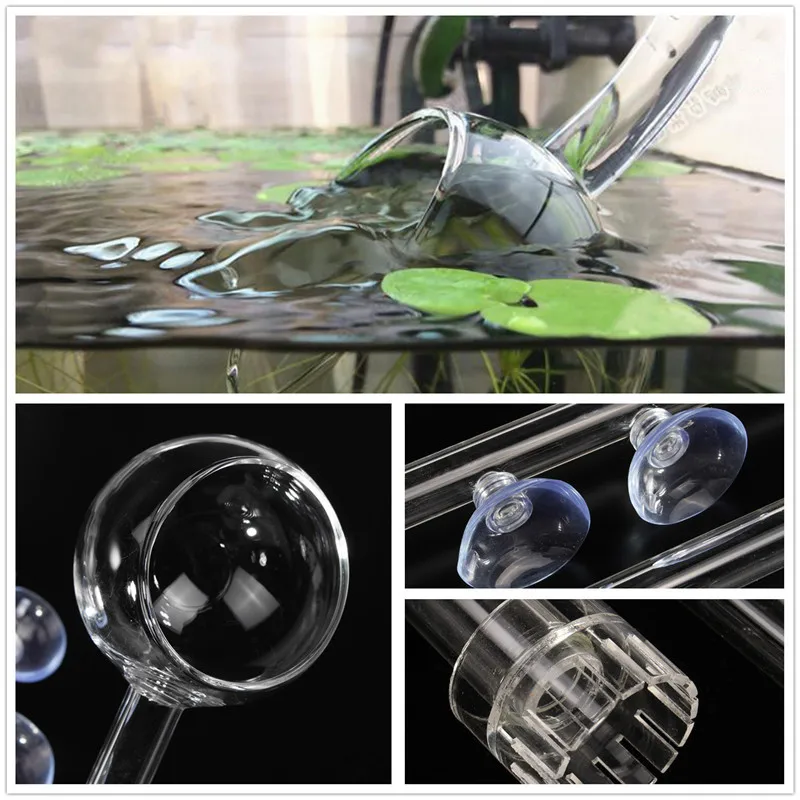 

Aquarium Glass Inflow Outflow Poppy Pipe set 13/17mm for 12/16/22 mm Tube Filter Suction Cup Hose set