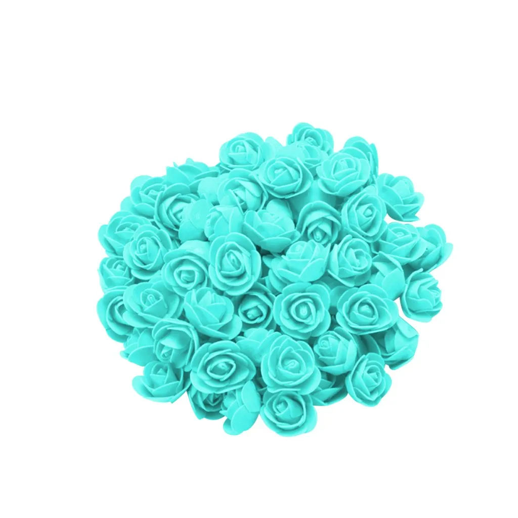 100pcsArtificial Цветы Роза пена цветок в форме сердца DIY свадебное украшение для сувенира подарки на день Святого Валентина Флорес#007