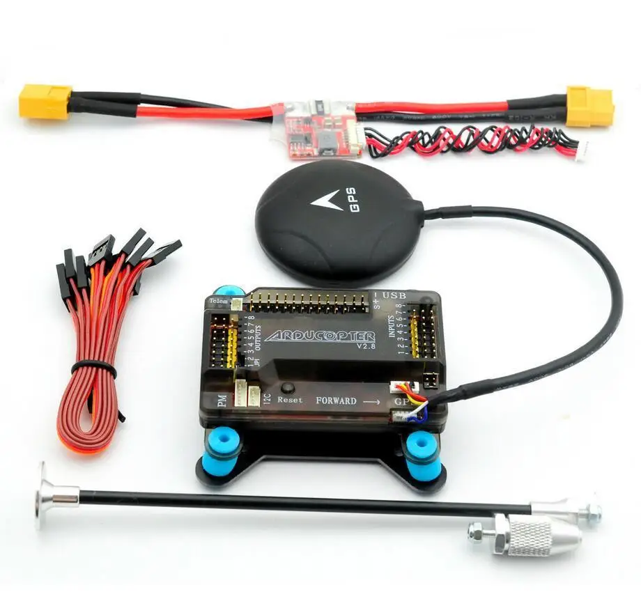 Контроллер полета APM 2 8 с поглотителем + NEO M8N GPS модуль питания XT60 Поддержка|module