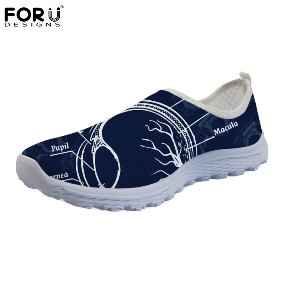 

FORUDESIGNS Flats Men Shoes Casual Breathable Comfortable Casual Men's Sneakers Cartoon Optometry Prints Men Loafers Beach Shoes