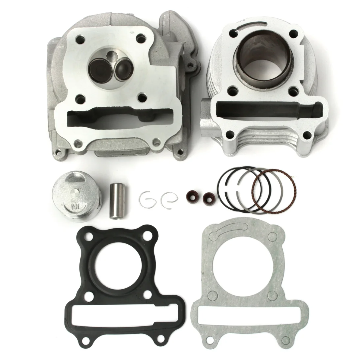 47 7mm For Scooter Bore 50cc 60cc 80cc GY6 QMB139 Cylinder Head Piston Rings Set