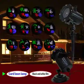 

Outdoor projection LED lights lawn lamp Christmas lights lights 12 pattern card lamp