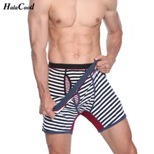 Качественные мужские трусы-боксеры размера плюс из хлопка, Mr Long, брендовые модные сексуальные мужские трусы, мужское нижнее белье большого размера