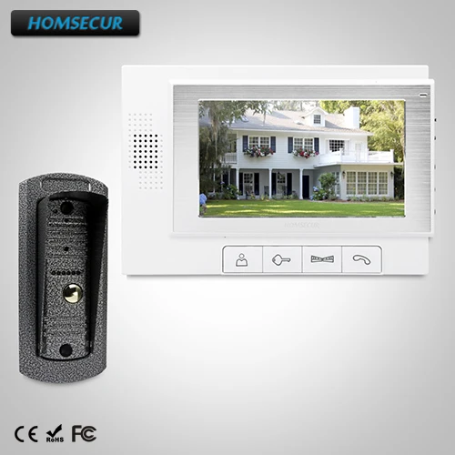 

HOMSECUR 7" Wired Video Door Entry Security Intercom With One Button Unlock TC041 + TM702-W