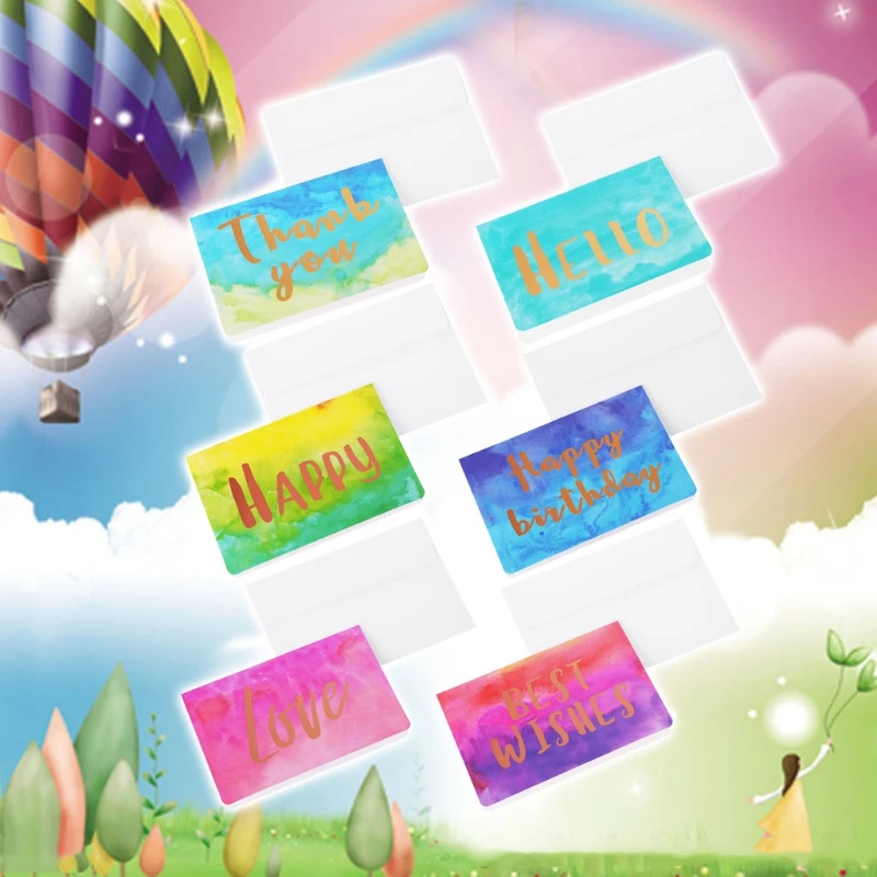 

Colorful Bronzing Letters Greeting Card Envelope For Thanks Invitation Festival