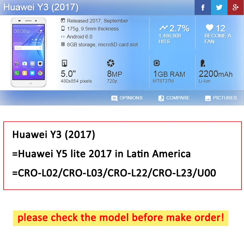 Мягкий силиконовый чехол для huawei Y3 2017 TPU задняя крышка CRO L22 телефона Y5 lite