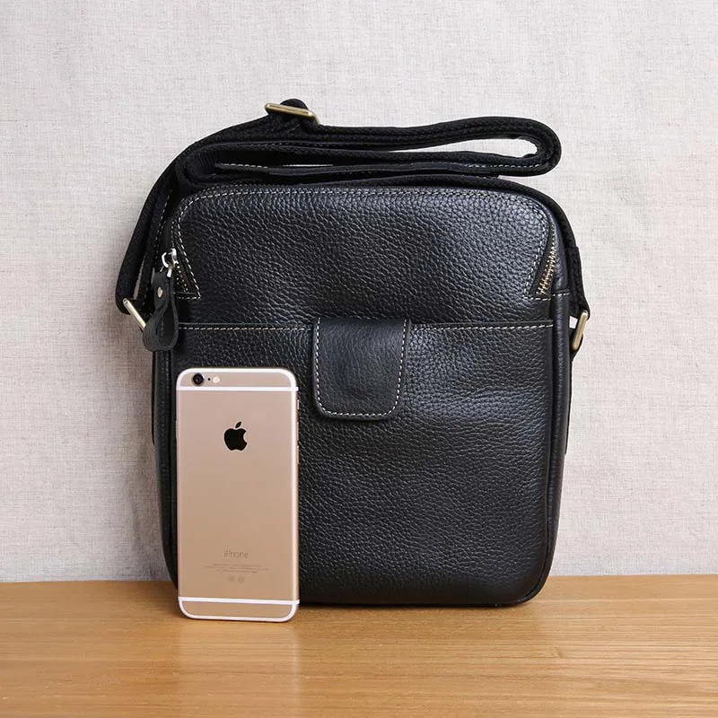 AETOO Leather Men's Bag Shoulder Messenger Bag Vertical Top Layer Leather Business Casual Leather Bag
