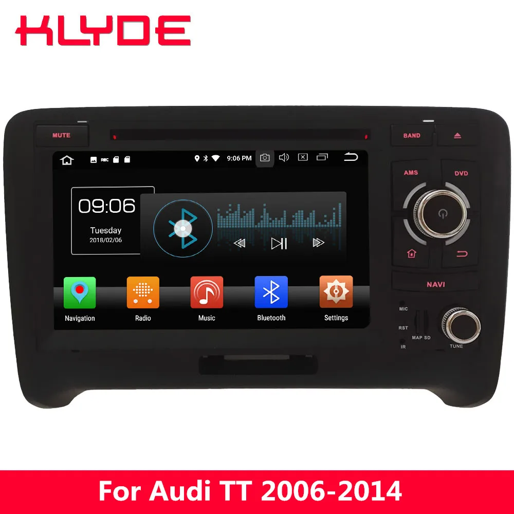

KLYDE 7" 4G WIFI Android 8.0 Octa Core PX5 4GB RAM 32GB ROM Car DVD Multimedia Player Radio GPS Navigation For Audi TT 2006-2014