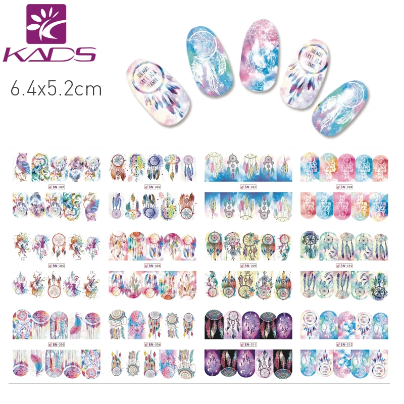 

KADS Dreamcatcher nail Design Nail Sticker Water Transfer decal Nail Art Stickers Full Cover Decals Tool sticker for nails wraps